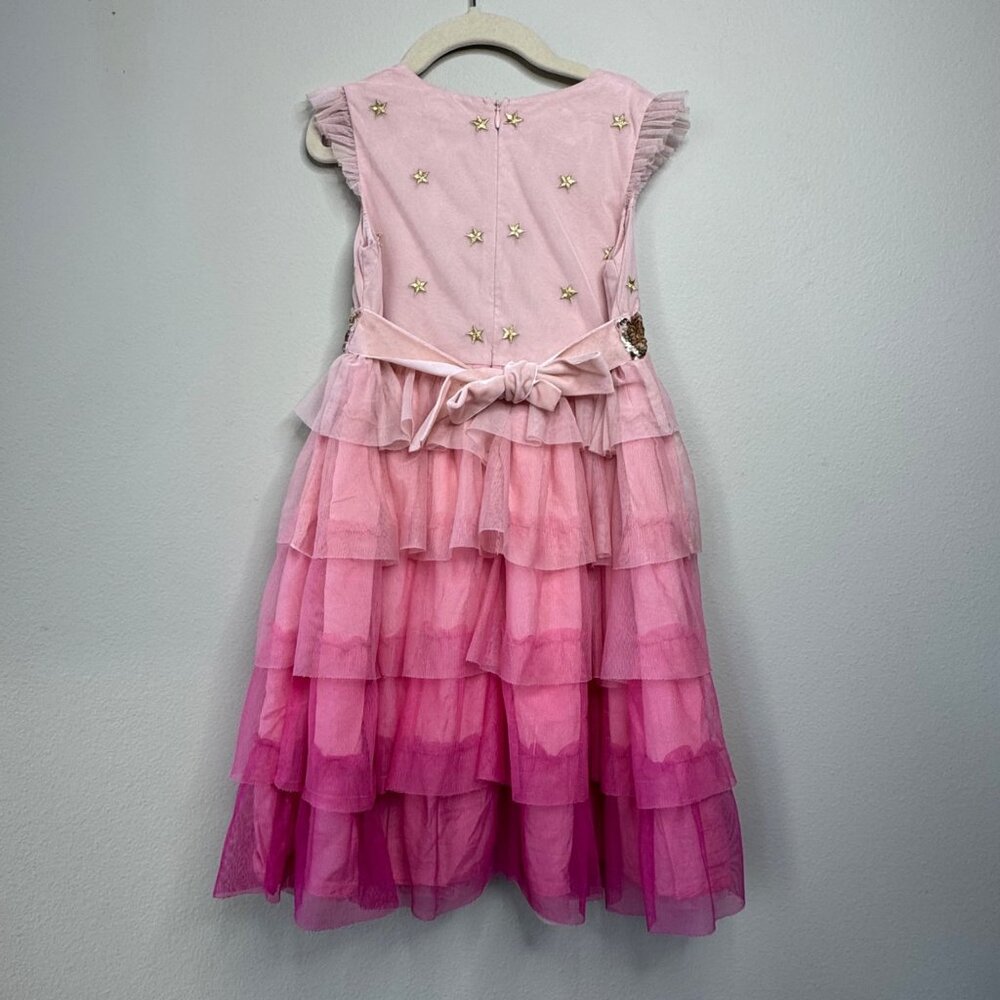 Mini Boden Harry Potter Pink Tiered Tulle Party Dress Girls 5-6 Hermione - Picture 2 of 10